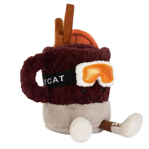 Jellycat Amuseables Mullover Spiced Drink - Plüschbecher in Bordeaux, 17 cm