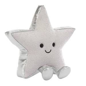 Jellycat Amuseables Silver Star - Plüschstern in Silbergrau, 17 cm