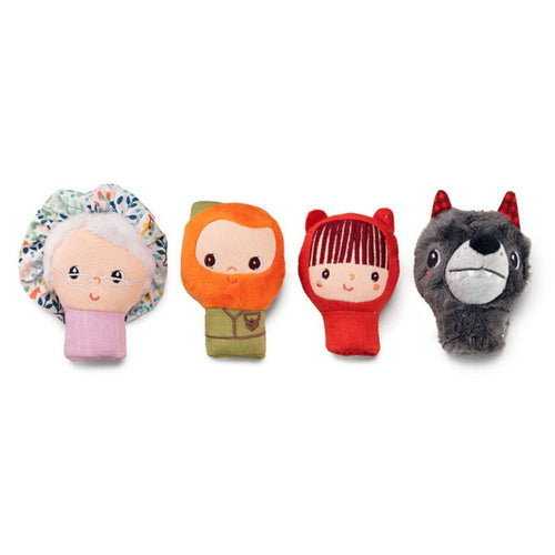 Lilliputiens Fingerpuppen Großmutter, Jäger, Rotkäppchen und Wolf