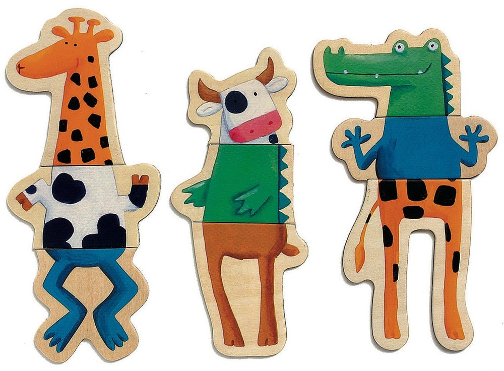 Holz-Magnetpuzzle – Tiere 24 Teile - tablude.com