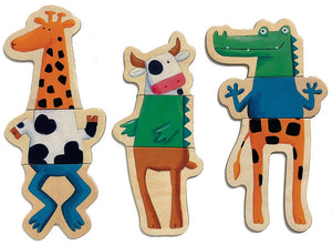 Holz-Magnetpuzzle – Tiere 24 Teile - tablude.com