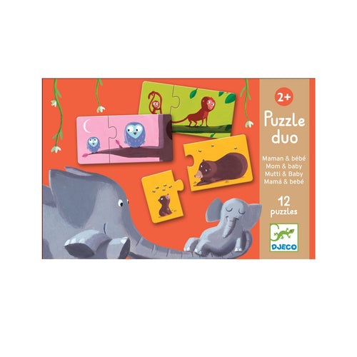 Puzzle Duo Djeco dla najmłodszych - Mamy i ich dzieci - tablude.com