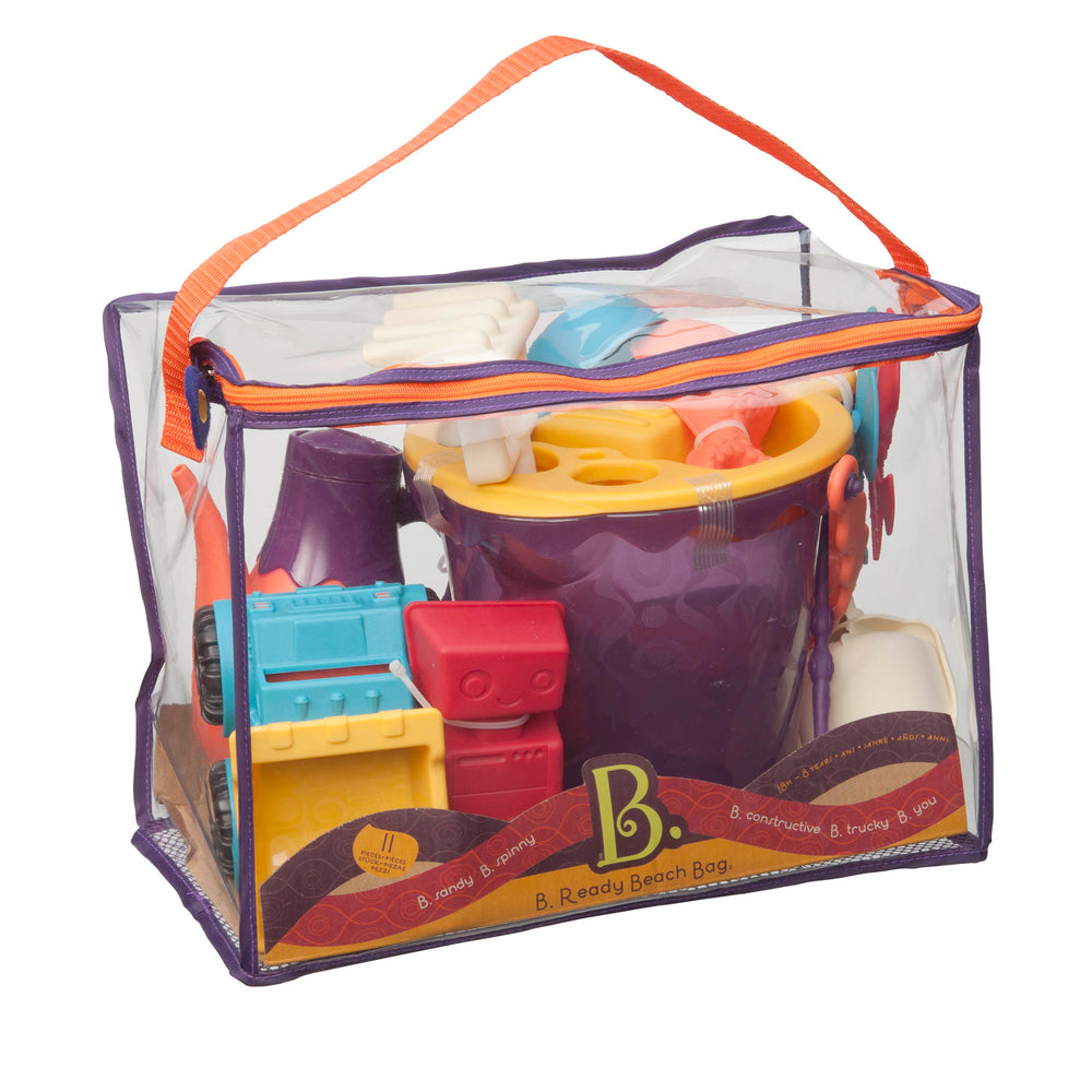 Strand-Accessoire-Set in Tasche - lila