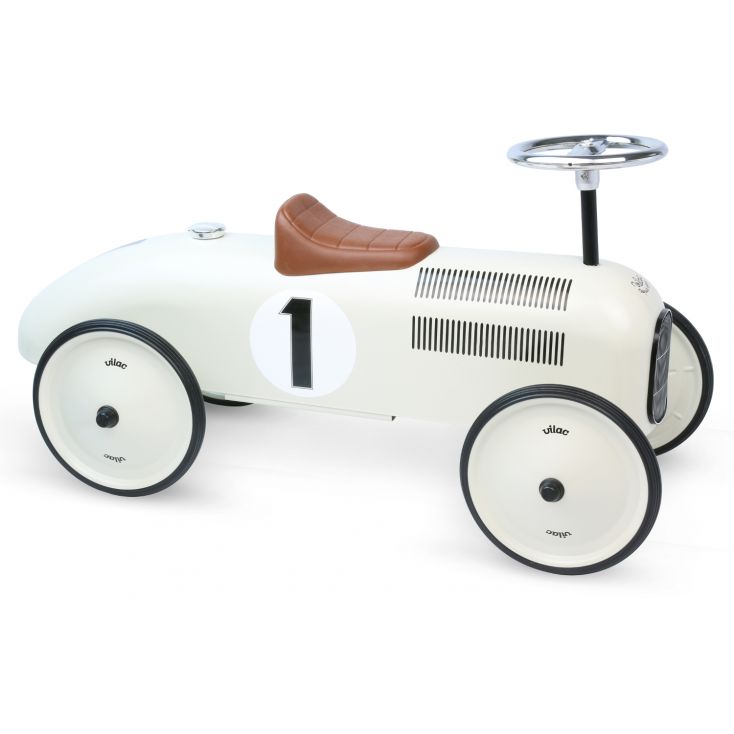 Retro-Rutschauto aus Metall – Weiß
