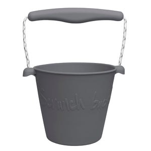 Zusammenklappbarer Eimer für Wasser und Sand – Dunkelgrau - tablude.com