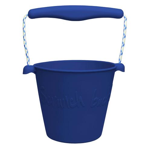 Zusammenklappbarer Eimer für Wasser und Sand – Marineblau - tablude.com