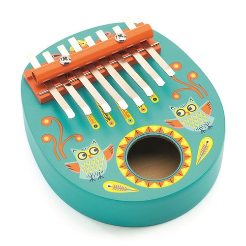 Holz-Kalimba-Instrument  - Eule - tablude.com