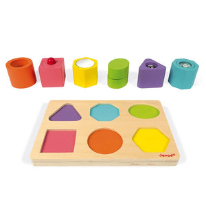 Sensorisches Holzpuzzle – Formen und Geräusche - tablude.com