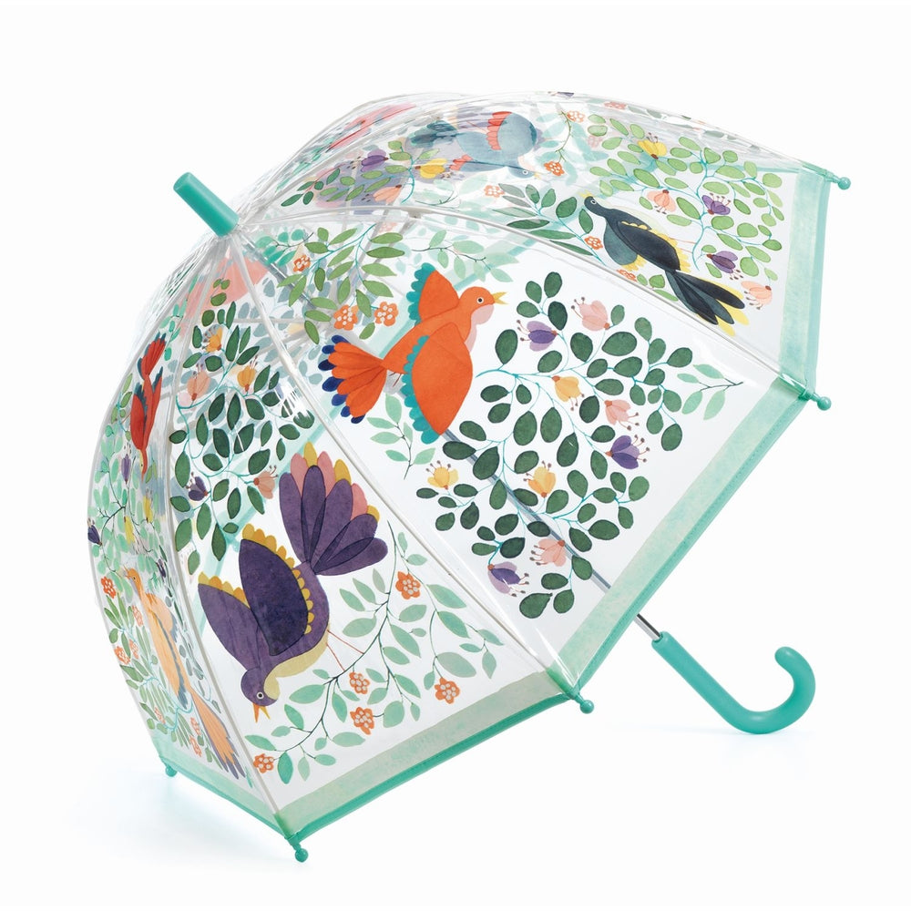 Regenschirm  - Vögel und Blumen - tablude.com