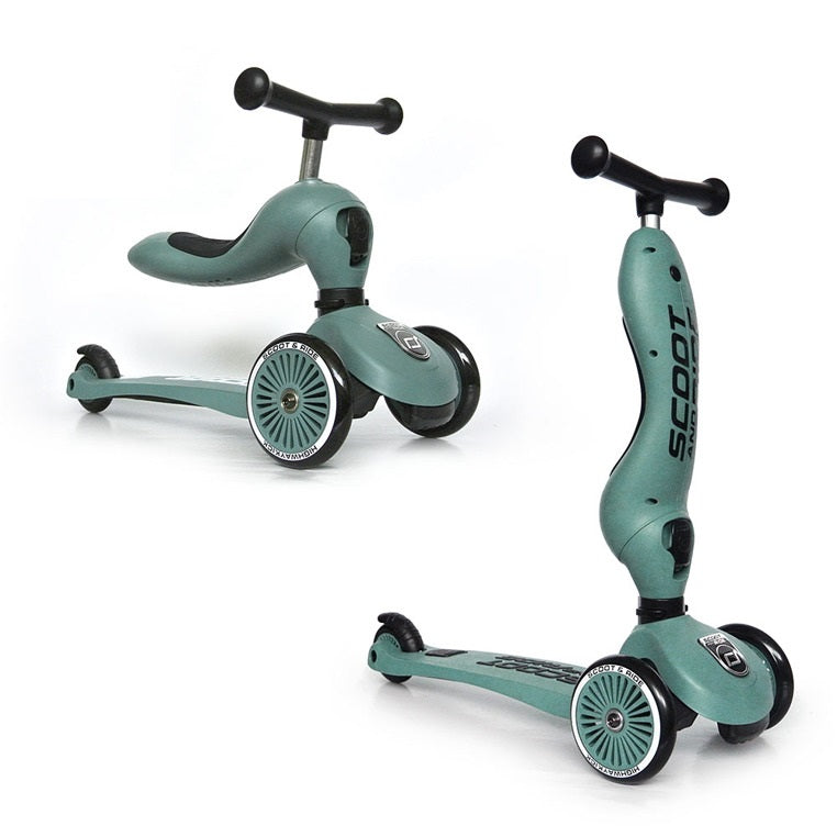 Roller und Fahrrad 2in1 Highwaykick  1-5 Jahre - Forest - tablude.com