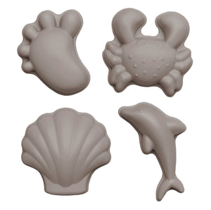 Silikon-Sandförmchen, 4 Stück – Grau - tablude.com