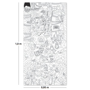 Riesiges Poster, Sticker zum Ausmalen – Zauberwald - tablude.com