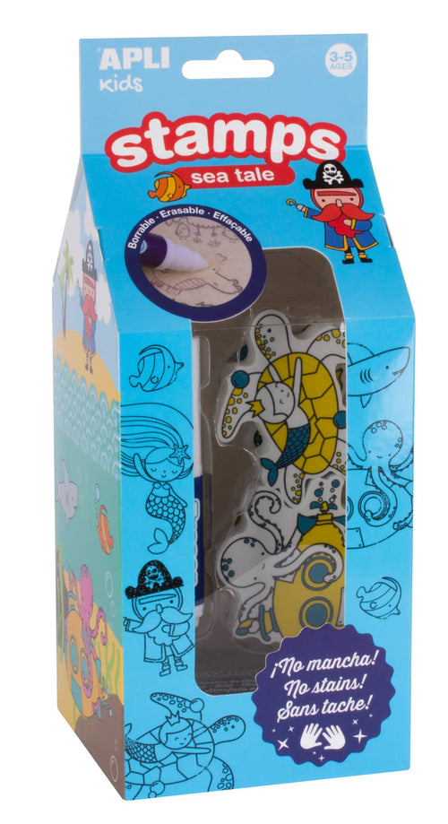 Stempel mit Marker – Ozean 3+