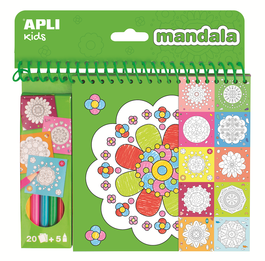 Malbuch mit Buntstiften – Mandala - tablude.com