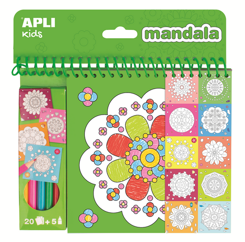 Malbuch mit Buntstiften – Mandala - tablude.com