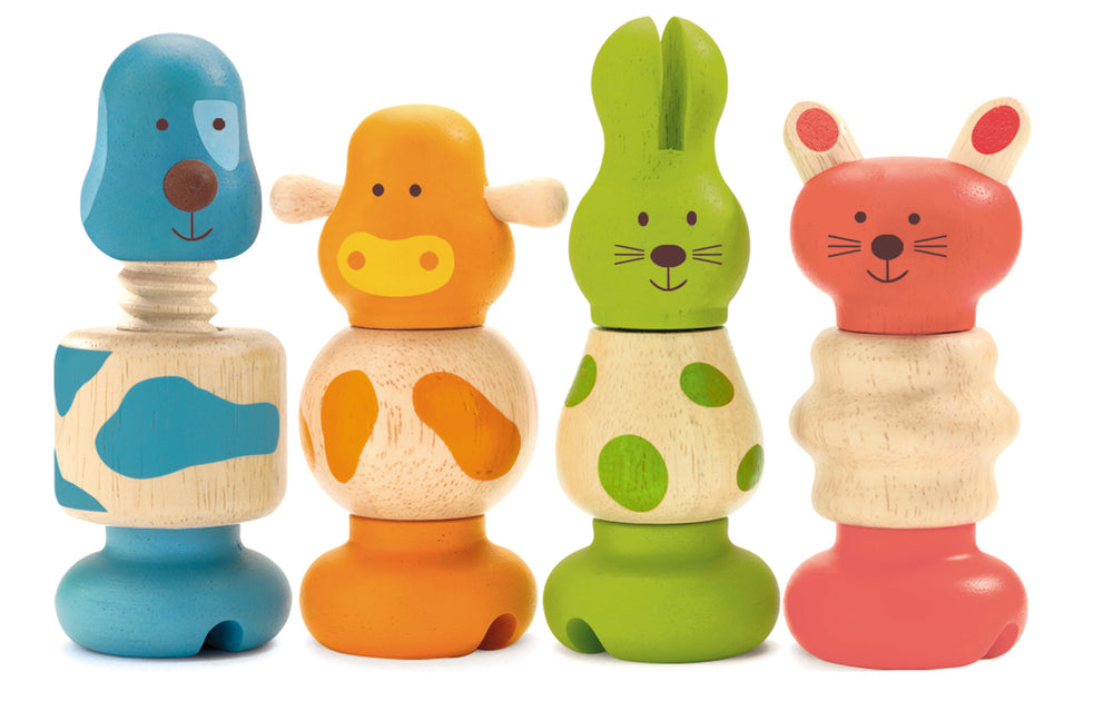 Holzspielzeug Schrauben  - Tiere - tablude.com