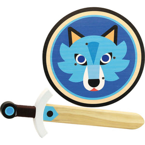 Holzschwert und Schild - Wolf