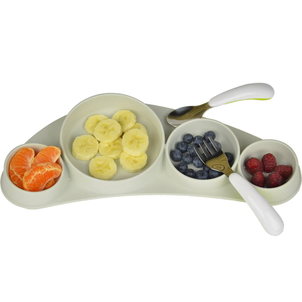 Silikonteller Tiny Tapas – Light Grey