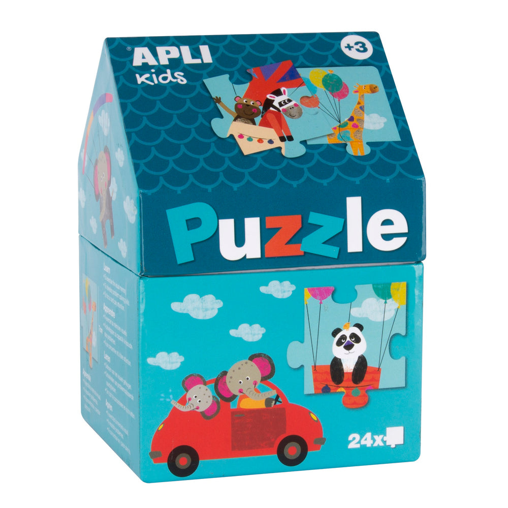 Puzzle in einem Kartonhaus – Safari 3+ - tablude.com