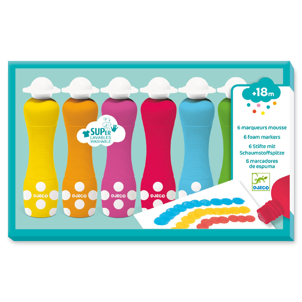 Schaumstoffmarker für Kleinkinder - 6 Farben - tablude.com