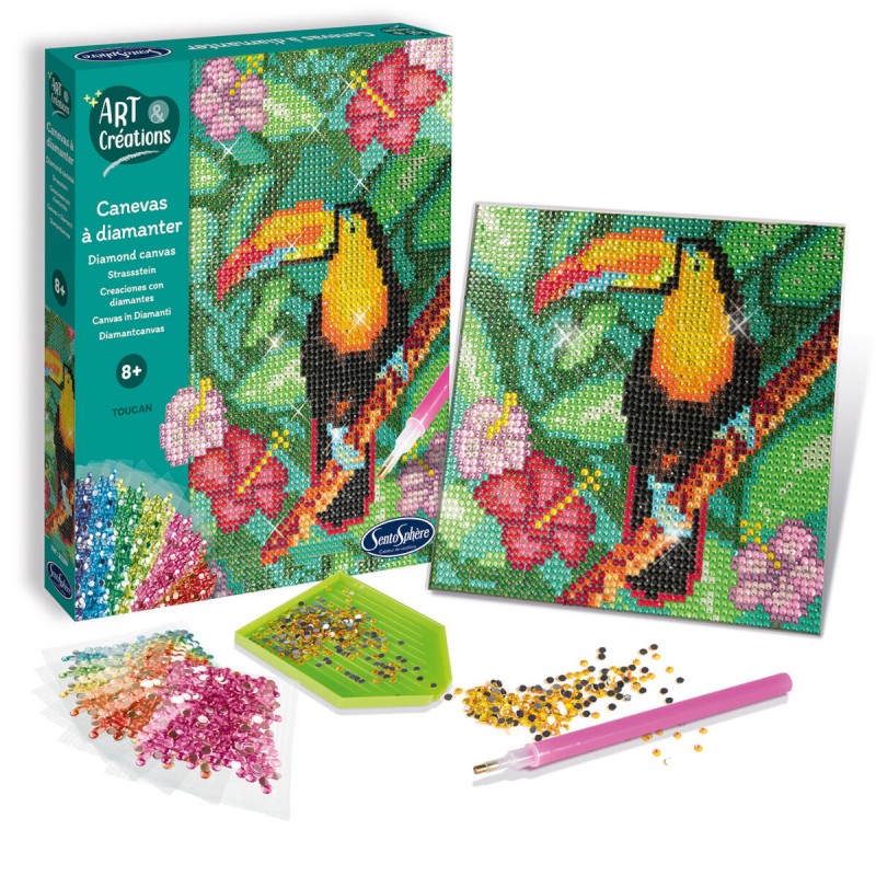 Kreativset mit Diamantbild – Tukan