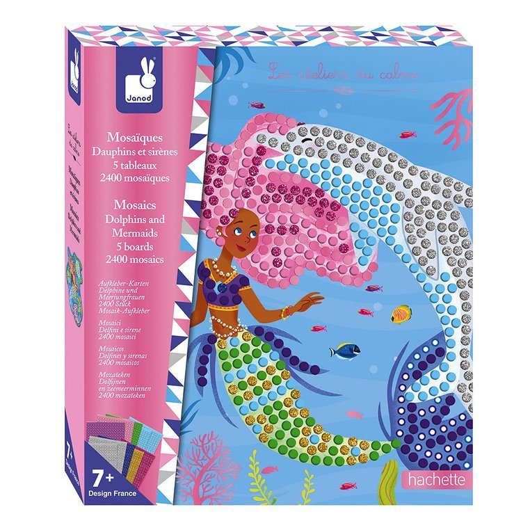 Kreativset Mosaik – Delfine und Meerjungfrauen 7 - tablude.com