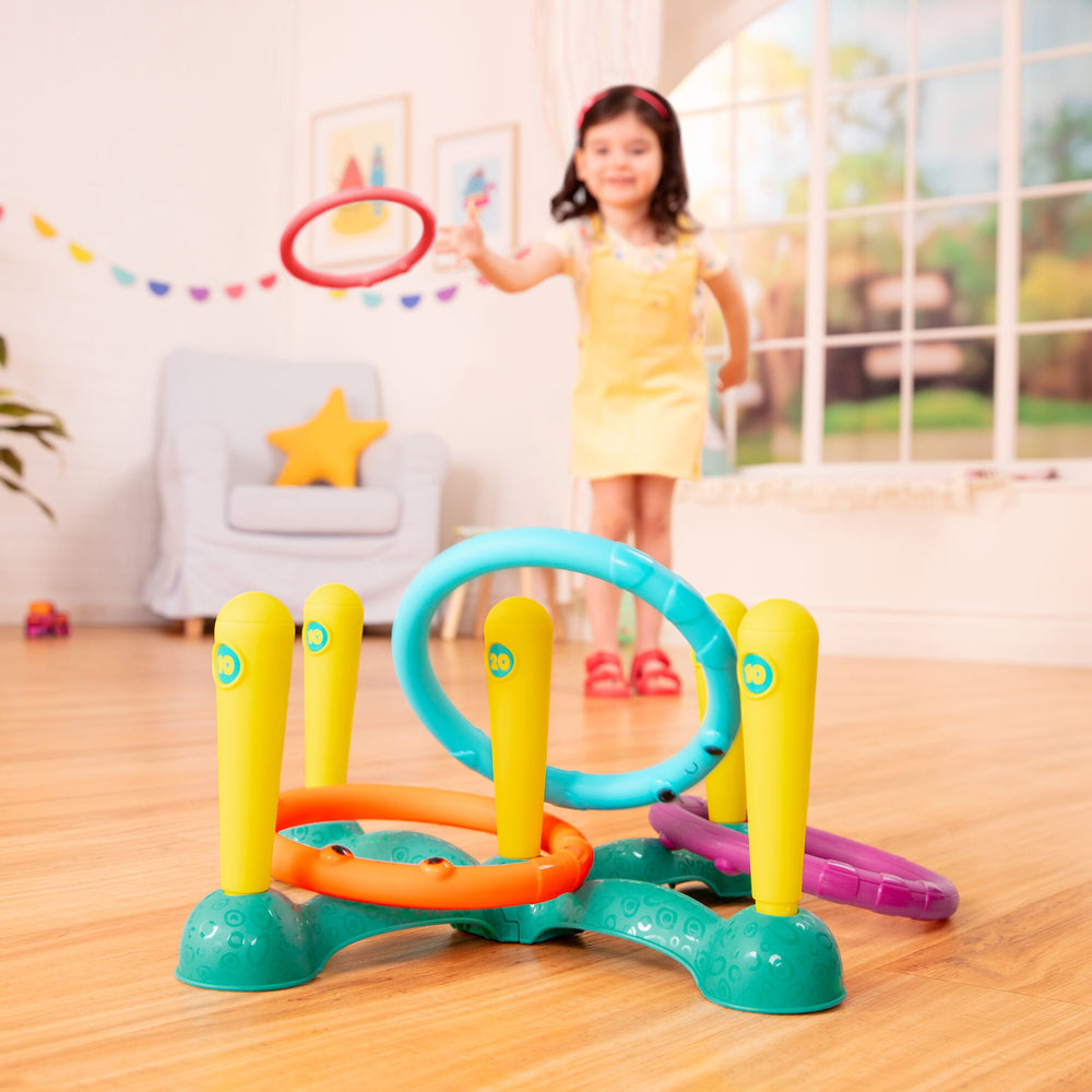 Set zum Werfen von Reifen auf ein Ziel – Sling-a-Ring Toss - tablude.com