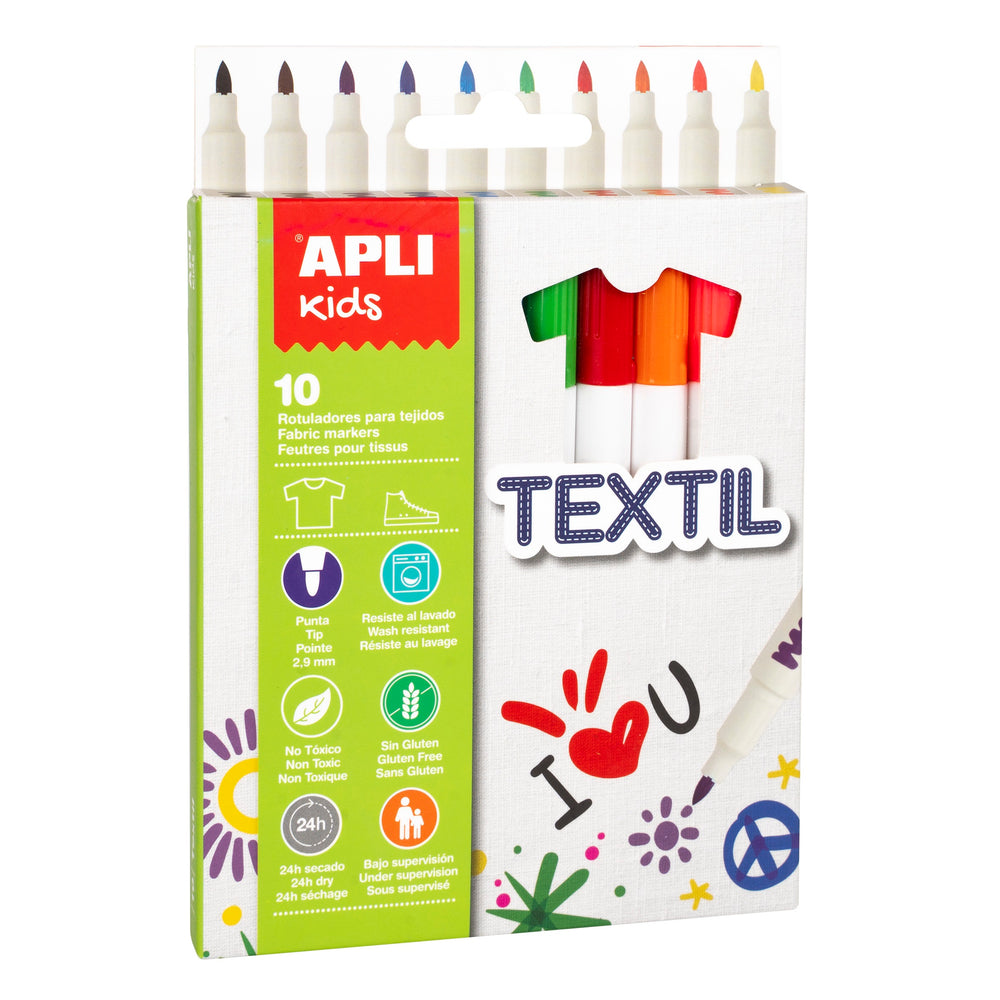 Textilstifte – 10 Farben - tablude.com