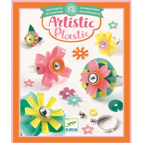 Zestaw artystyczny z plastikiem Djeco - Pierścionki - tablude.com