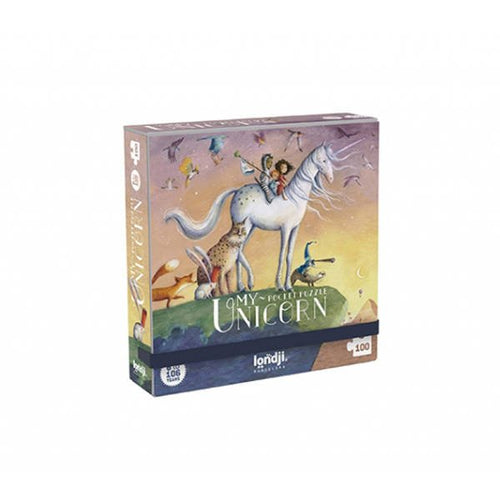 Taschenpuzzle für Kinder, 100 Teile – Mein Einhorn - tablude.com