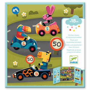 Set mit wiederverwendbaren Aufklebern – Autos - tablude.com