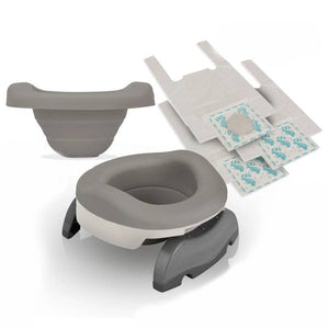 3-in-1 Set Töpfchen mit Zubehör – Weiß-Grau