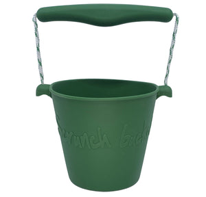 Zusammenklappbarer Eimer für Wasser und Sand – Dunkelgrün - tablude.com