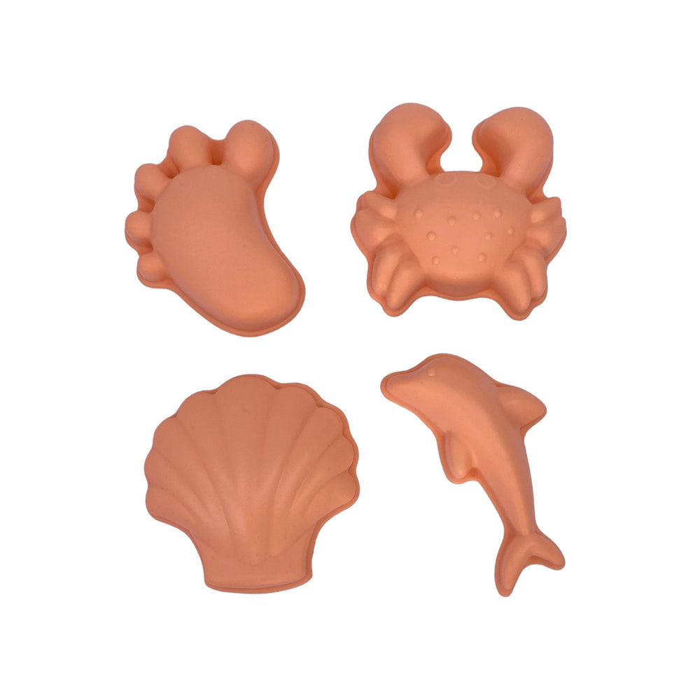 Silikon-Sandformen, 4 Stück – Koralle - tablude.com