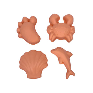 Silikon-Sandformen, 4 Stück – Koralle - tablude.com