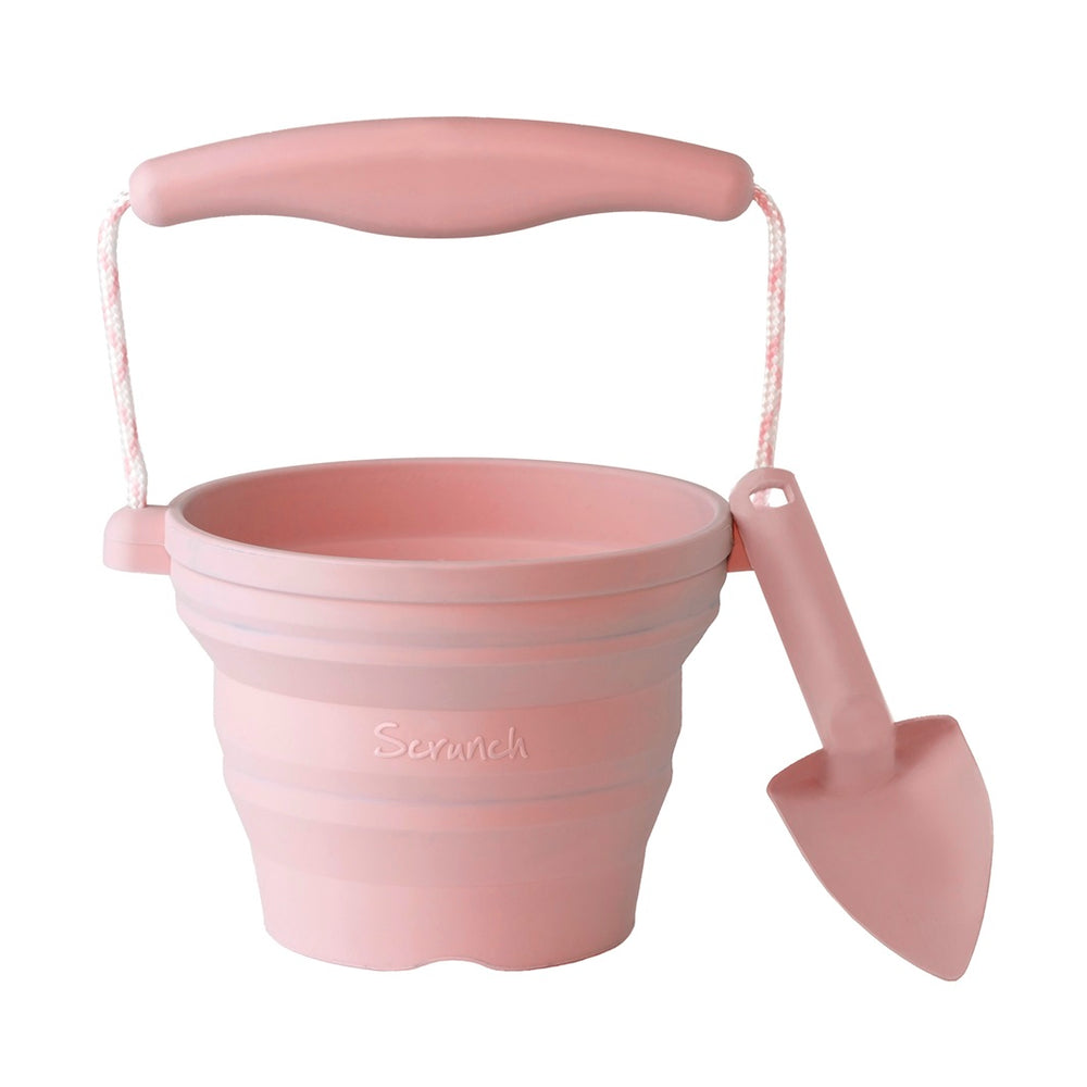 Mini-Silikoneimer mit Schaufel – Puderrosa - tablude.com