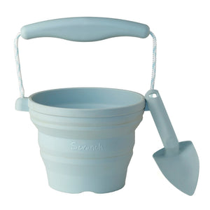 Mini-Silikoneimer mit Schaufel – Hellblau - tablude.com