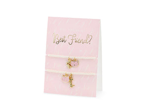 Grußkarte mit Armband – Beste Freunde!
