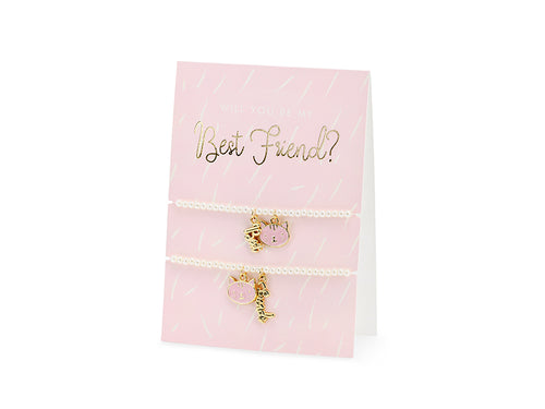 Grußkarte mit Armband – Beste Freunde!