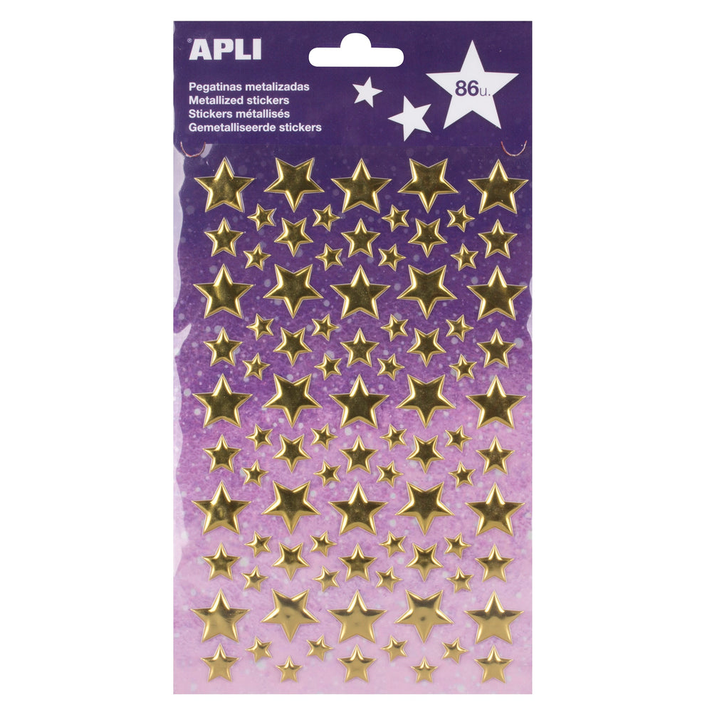 Metallic-Aufkleber – Goldene Sterne - tablude.com