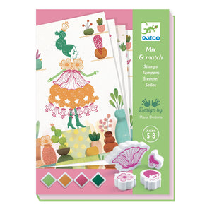 Kunstset mit Stempeln – Blumenmädchen - tablude.com