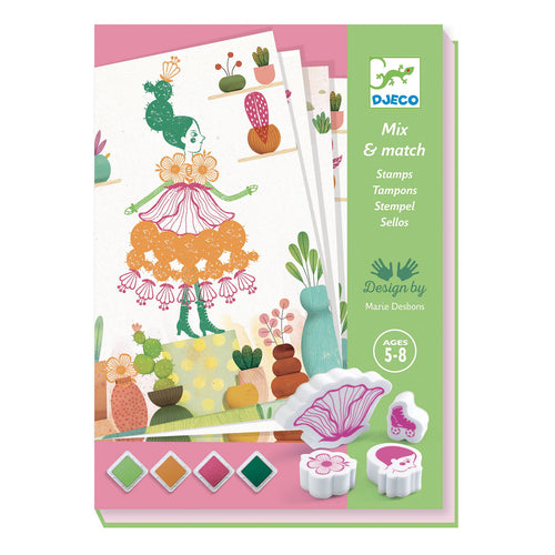 Kunstset mit Stempeln – Blumenmädchen - tablude.com
