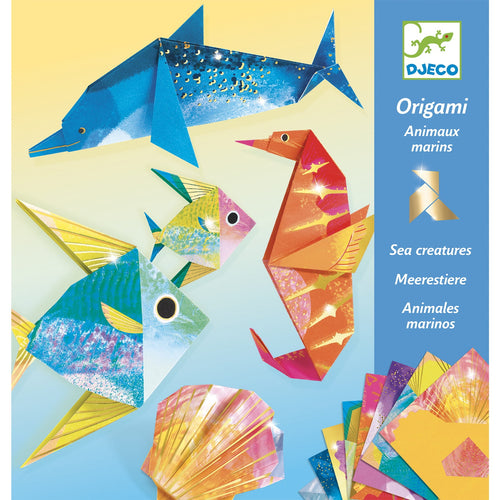 Origami-Kunstset – Metallische Meerestiere - tablude.com