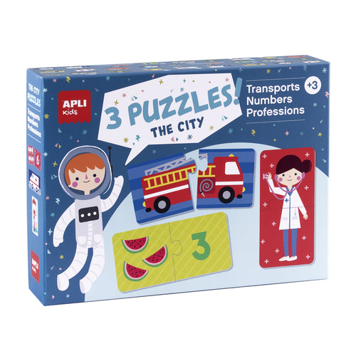 Zweiteiliges Puzzle-Set – Stadt 3+ - tablude.com
