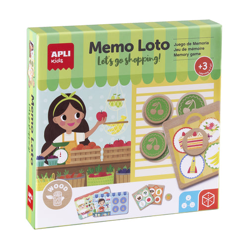 Holzspiel – Memo Lotto Einkaufen - tablude.com