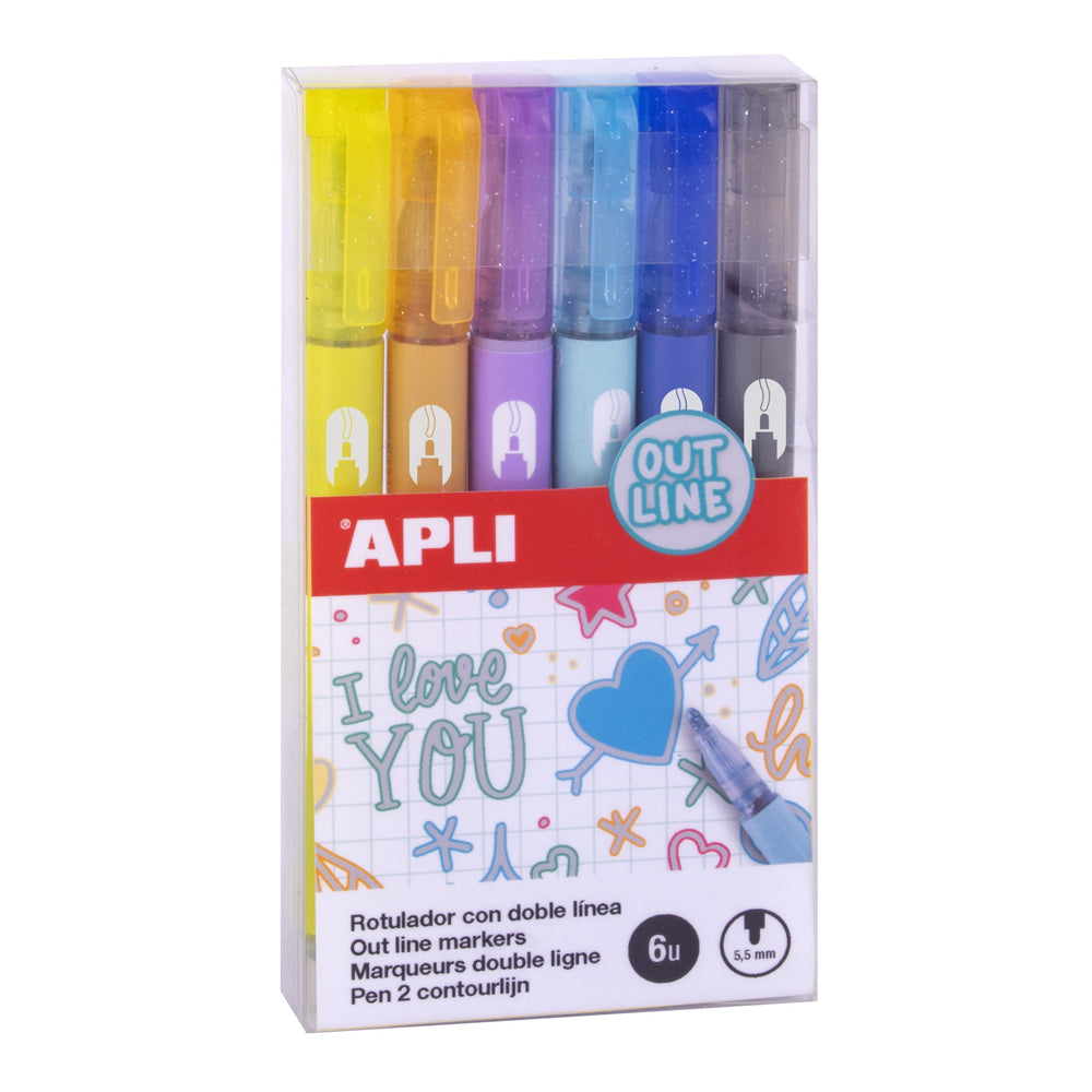 Konturmarker Out Line 6 Stück - tablude.com