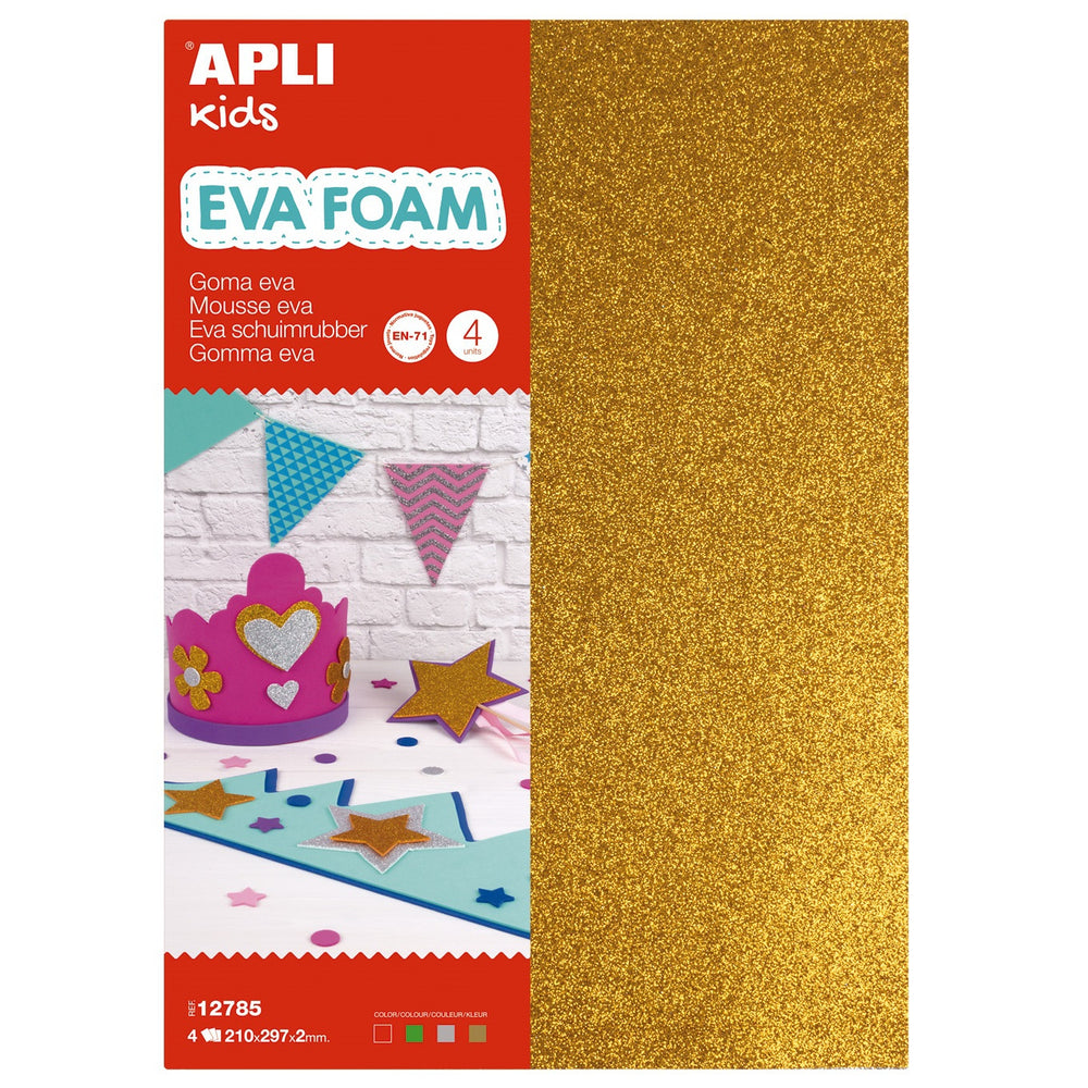 EVA-Schaumstoff in A4-Bögen – BROKAT SL, GD, RD, GR  4 Stück - tablude.com