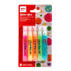 Dekorativer Glitzerkleber – 5 fluoreszierende Farben - tablude.com