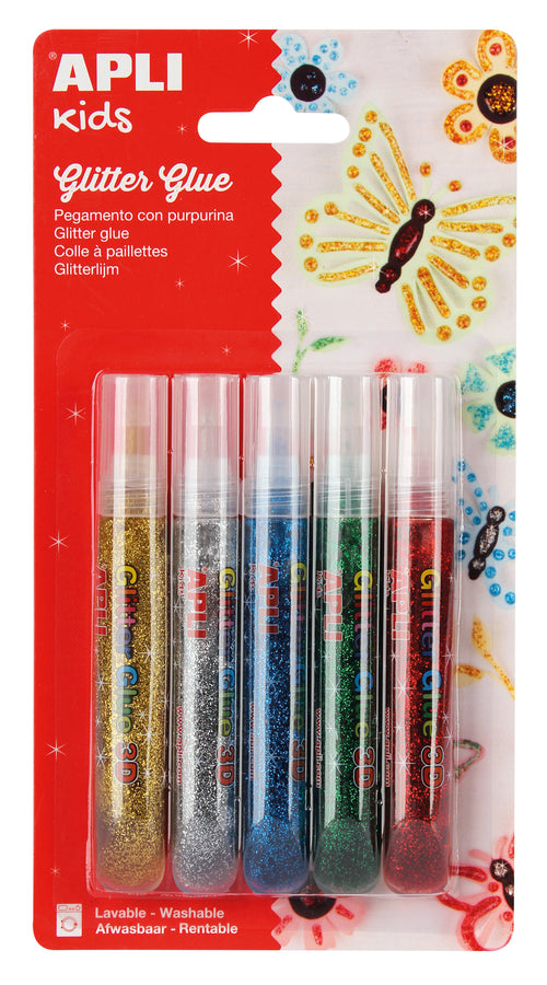Dekorativer Glitzerkleber – 5 Metallic-Farben - tablude.com