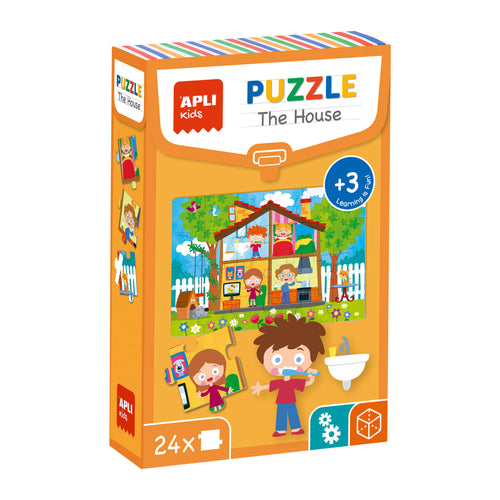 Lernpuzzle mit 24 Teilen – Haus - tablude.com